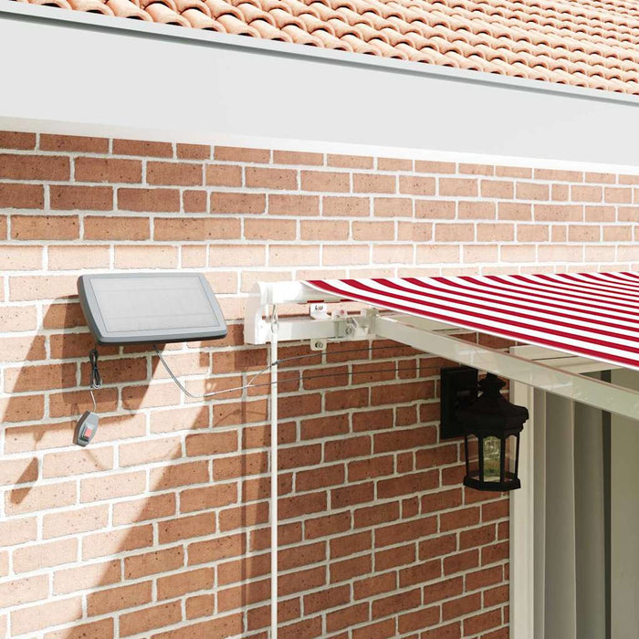 Cortina Retractabilă Manual Roșu și Alb 450 × 350 cm - WALTI WALTI