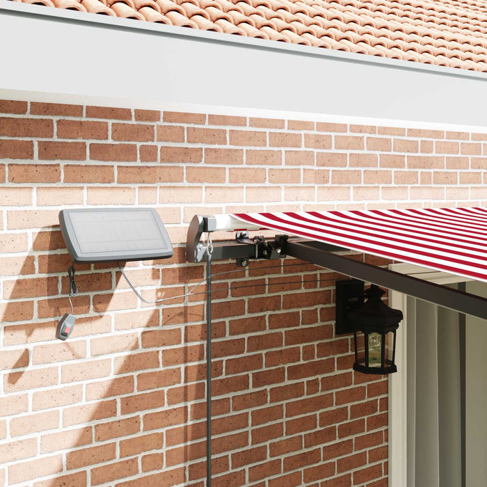 Cortina Retractabilă Manual Roșu și alb 450 ×350 cm țesătură - WALTI WALTI