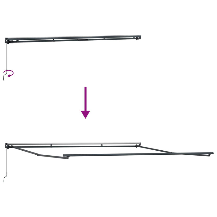 Cortina Retractabilă Multicolour 450 × 350 cm Poliester și oțel - WALTI WALTI