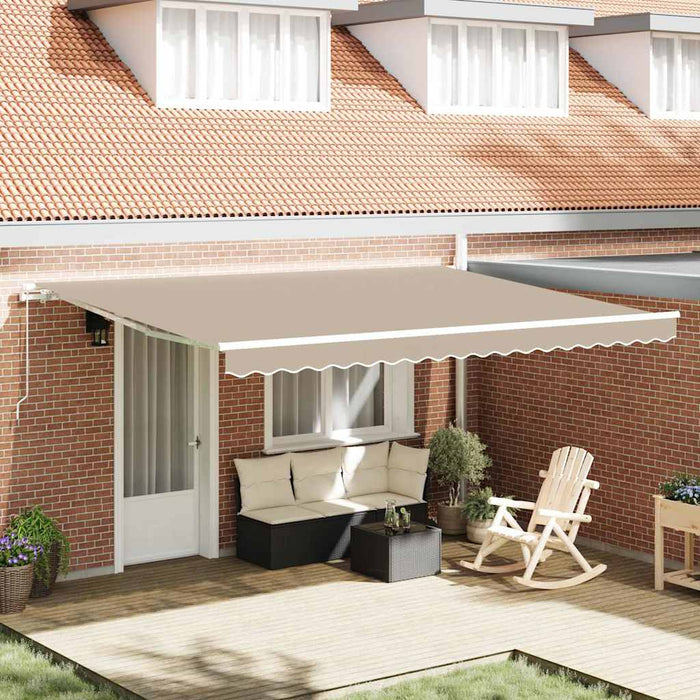 Copertină Manual Bej 450 x 350 x 165 cm Poliester - WALTI WALTI