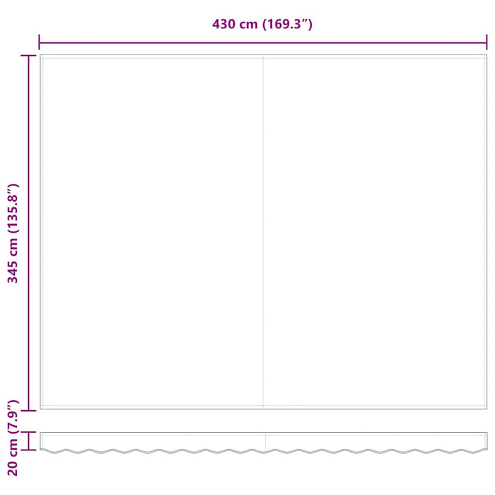 Copertină Manual Bej 450 x 350 x 165 cm Poliester - WALTI WALTI