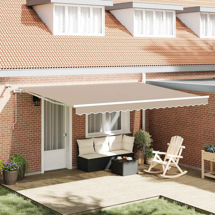 Cortina Retractabilă Bej 450 × 350 cm Poliester și metal - WALTI WALTI