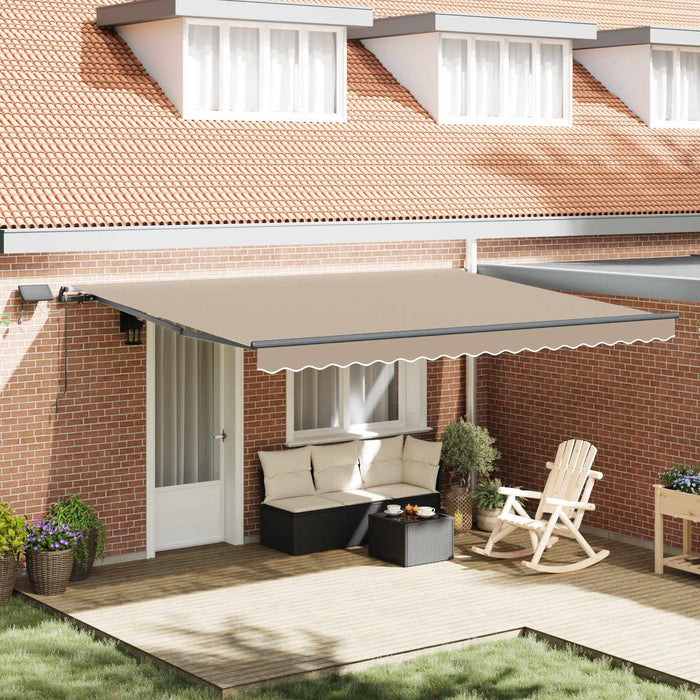 Cortina Retractabilă Manual Bej 450 ×350 cm țesătură - WALTI WALTI