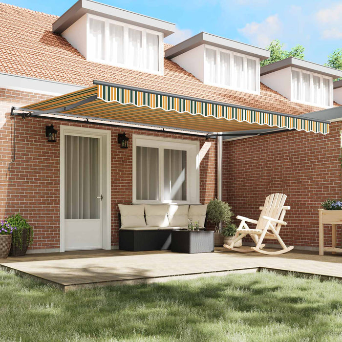 Cortina Retractabilă Manual Verde și galben 450 × 350 cm - WALTI WALTI