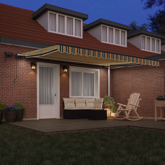 Cortina Retractabilă Verde și galben 450 ×350 cm țesătură - WALTI WALTI