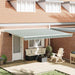 Cort electric retractabil Verde și alb 450 × 350 cm - WALTI WALTI