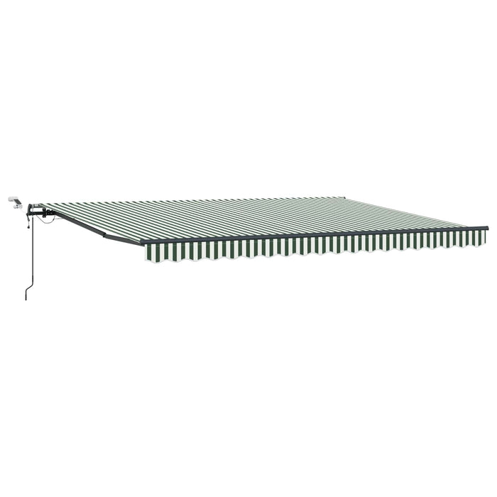 Țesătură pentru copertină Verde și alb 450 × 350 cm Poliester - WALTI WALTI