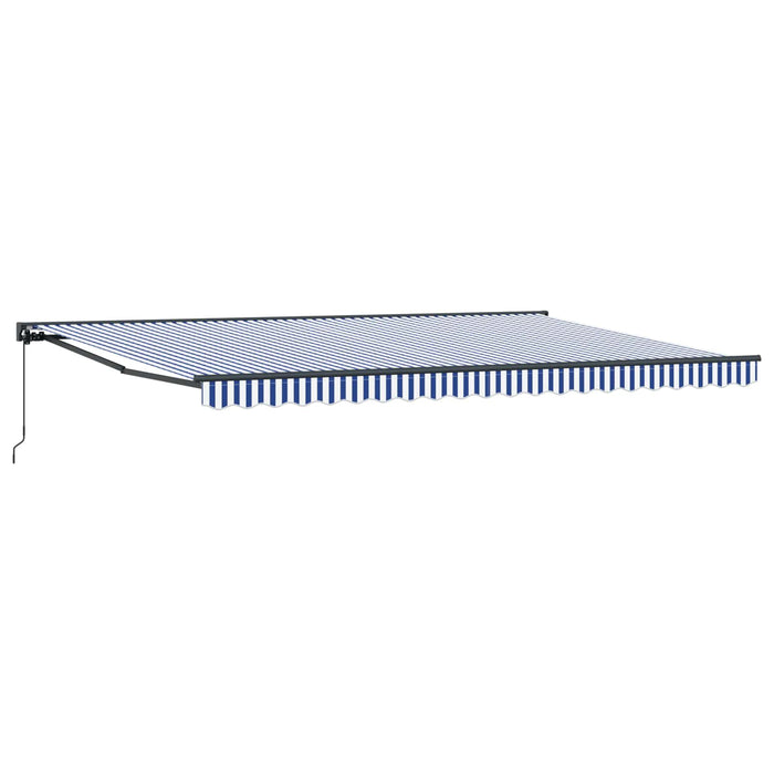 Cortina Retractabilă Manual Albastru și Alb 500 × 300 cm - WALTI WALTI