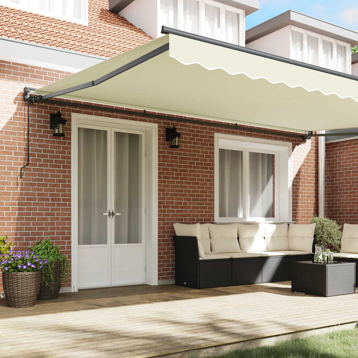 Cortina Retractabilă Crem 500 × 300 cm Aluminiu și țesătură - WALTI WALTI