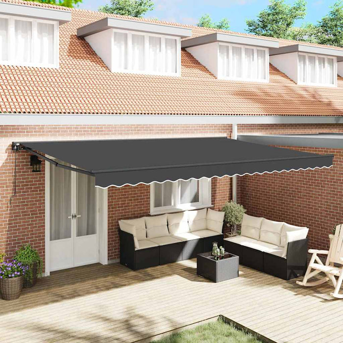Cortina Retractabilă Antracit 500 × 300 cm Poliester și metal - WALTI WALTI
