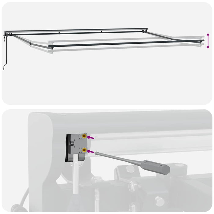 Cortina Retractabilă Antracit 500 × 300 cm Poliester și metal - WALTI WALTI