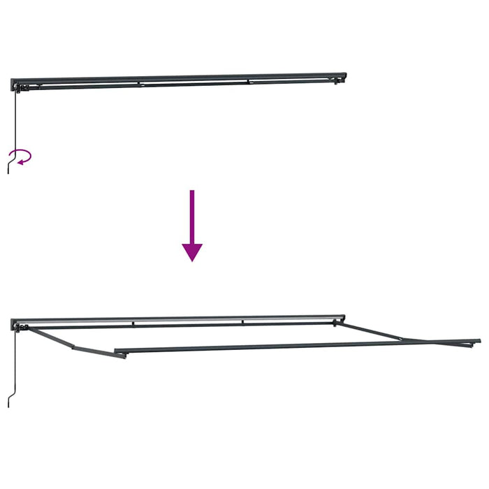 Cortina Retractabilă Manual Antracit 500 × 300 cm - WALTI WALTI