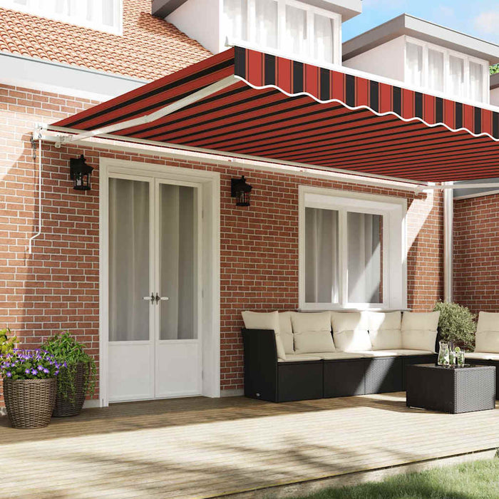 Cortina Retractabilă portocaliu și maro 500 × 300 cm țesătură - WALTI WALTI