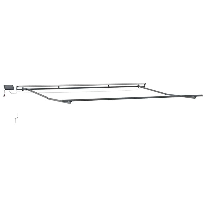 Marchiză retractabilă manuală cu LED, portocalie și maro, 500x300 cm - WALTI WALTI