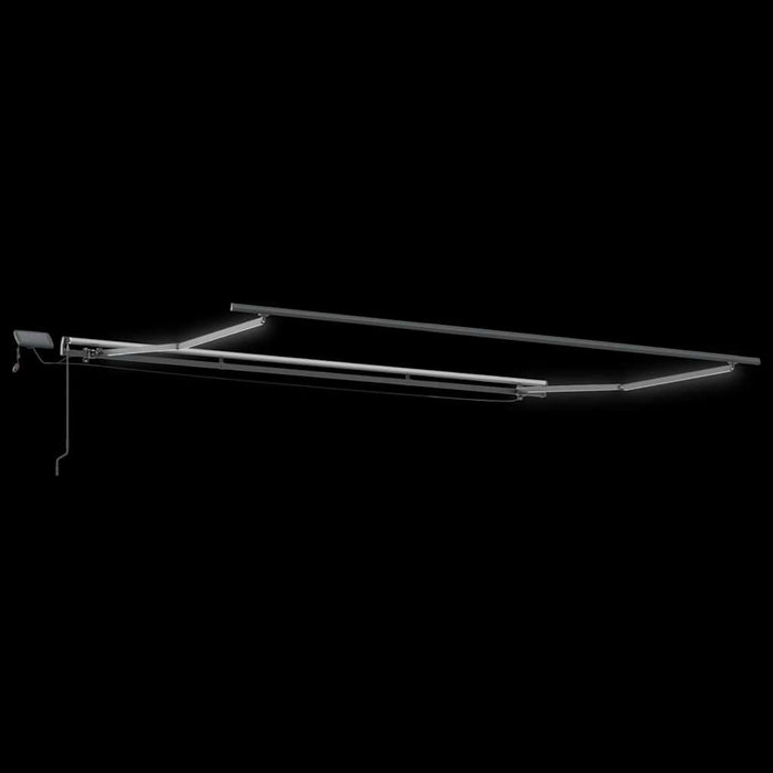 Marchiză retractabilă manuală cu LED, portocalie și maro, 500x300 cm - WALTI WALTI