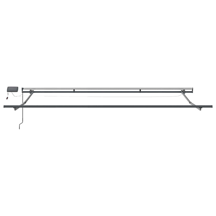 Marchiză retractabilă manuală cu LED, portocalie și maro, 500x300 cm - WALTI WALTI
