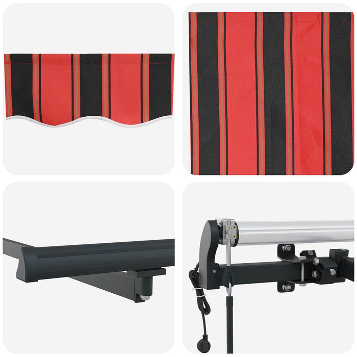 Copertină retractabilă portocaliu și maro 500 × 300 cm WALTI