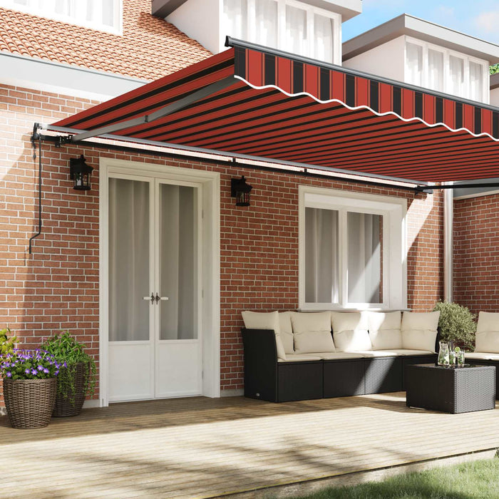 Copertină retractabilă portocaliu și maro 500 × 300 cm WALTI