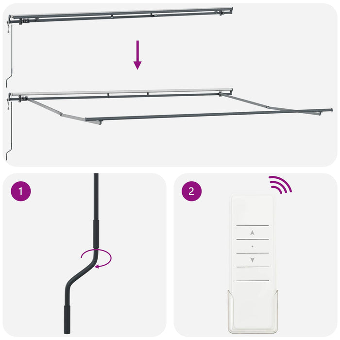Copertină retractabilă portocaliu și maro 500 × 300 cm WALTI