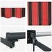 Cort de Soare Retractabil Manual Portocalie și Maro 500 x 300 cm - WALTI WALTI