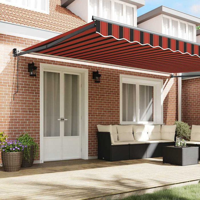 Markiză Automată Retractabilă Portocalie și Maro 500x300 cm - WALTI WALTI