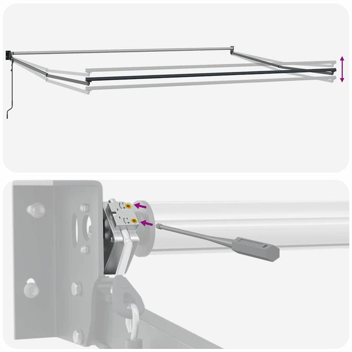 Markiză Automată Retractabilă Portocalie și Maro 500x300 cm - WALTI WALTI