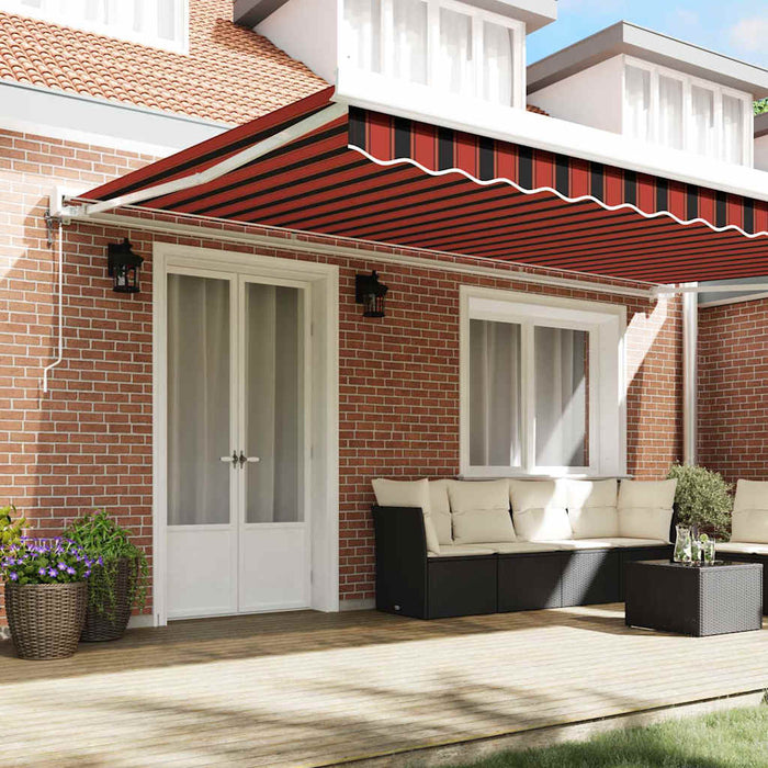 Perdea Retractabilă Automată Portocalie și Maro, 500 x 300 cm - WALTI WALTI
