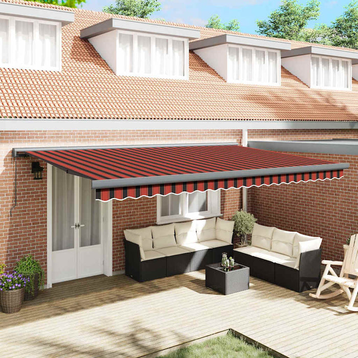 Perdea retractabilă manuală , portocalie cu maro, 500x300 cm - WALTI WALTI