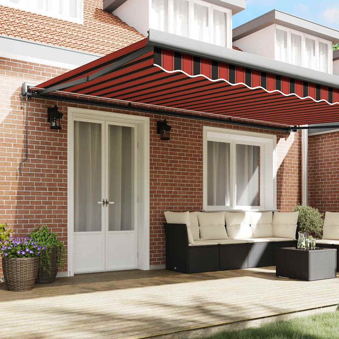 Pergola retractabilă automată - Portocalie și maro, 500x300 cm - WALTI WALTI