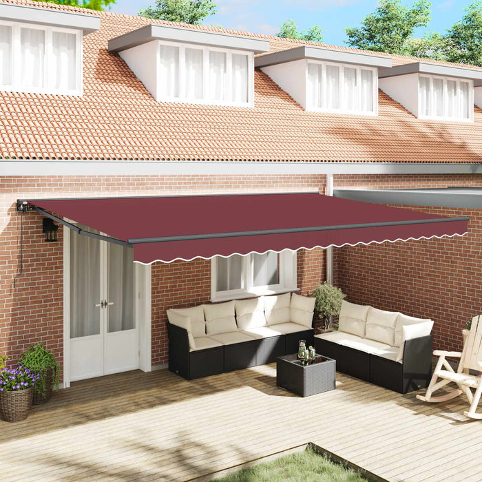 Cadru de copertină Manual Burgundy 500 × 300 cm - WALTI WALTI