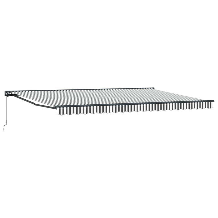 Cortina Retractabilă Manual Antracit și Alb 500 × 300 cm - WALTI WALTI