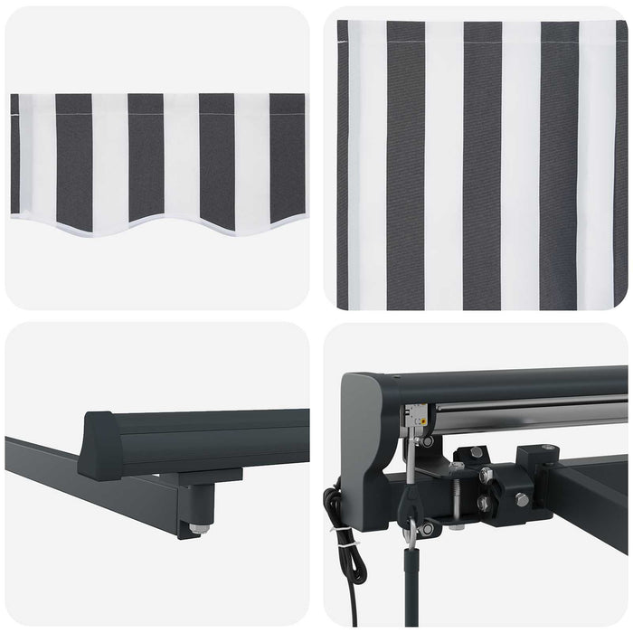 Cortina Retractabilă Antracit și Alb 500 × 300 cm - WALTI WALTI