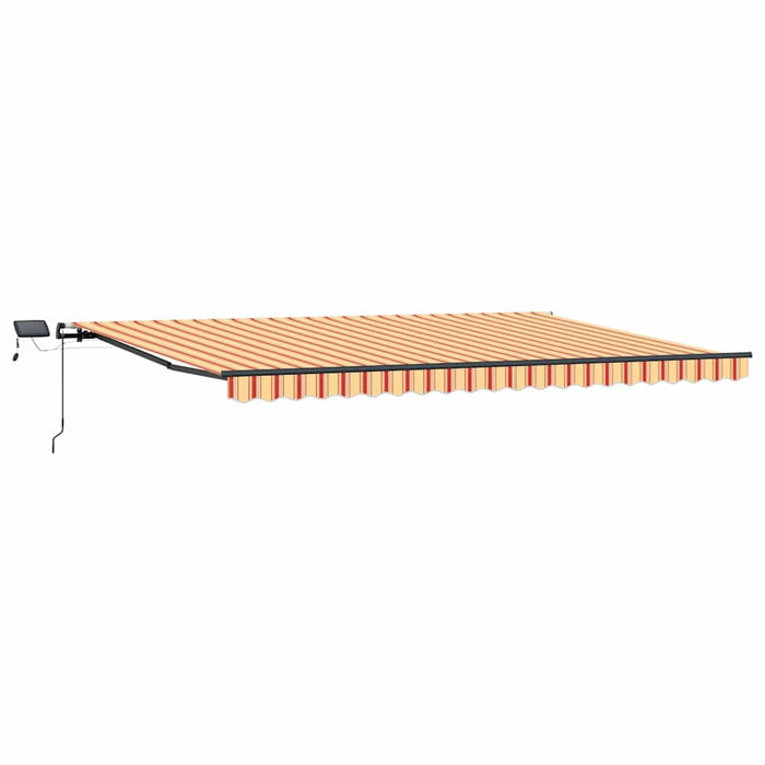 Marchiză Manuală Retractabilă cu LED Galben și Portocalie 500x300 cm - WALTI WALTI