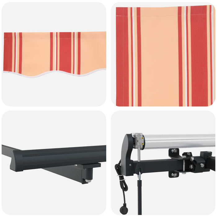 Copertină retractabilă Galben și portocalie 500 × 300 cm WALTI