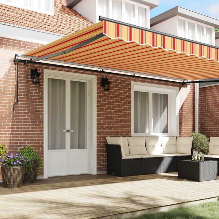 Copertină retractabilă Galben și portocalie 500 × 300 cm WALTI