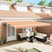 Pergolă retractabilă manuală galbenă și portocalie, 500 x 300 cm de la - WALTI WALTI