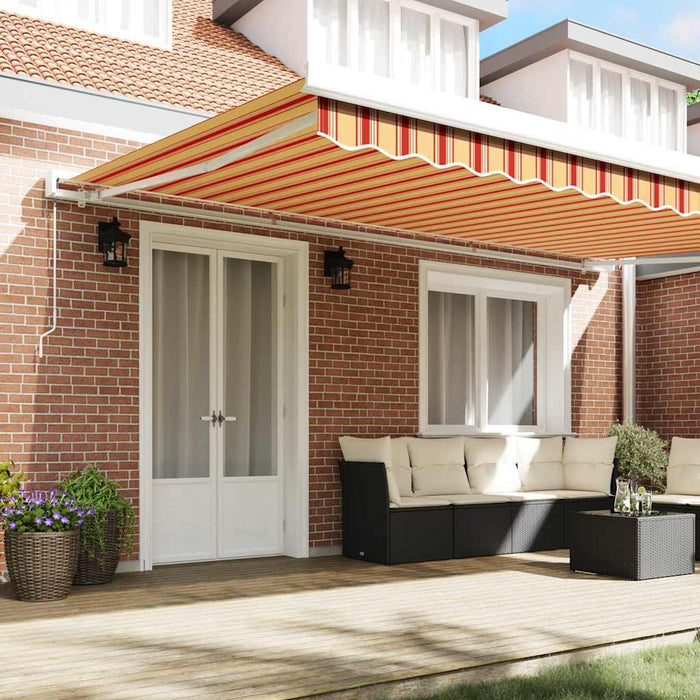 Pergola retractabilă manuală , galbenă și portocalie, 500 x 300 cm - WALTI WALTI