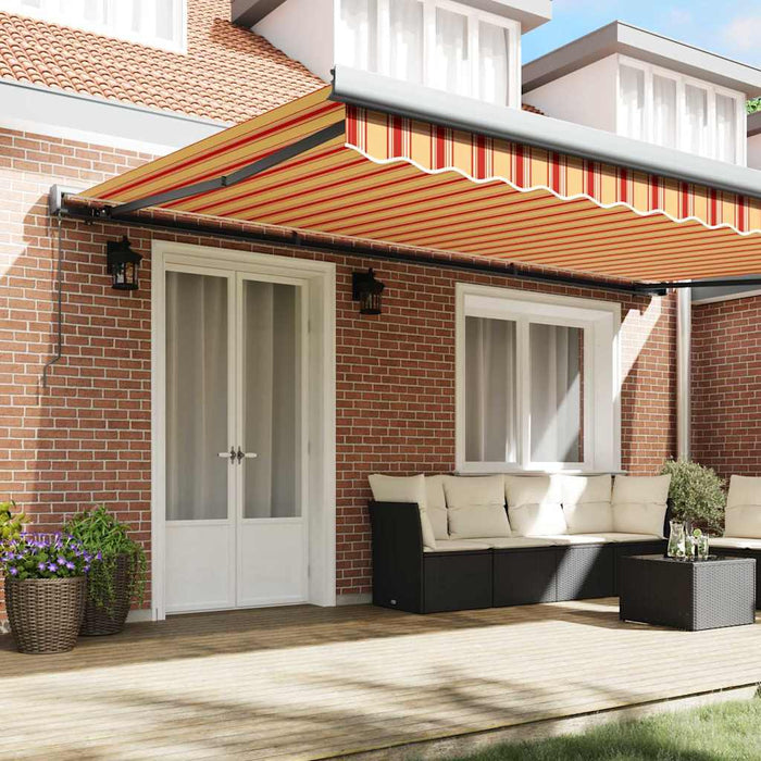 Pergola Manuală Retractabilă Galbenă și Portocalie 500 x 300 cm - WALTI WALTI