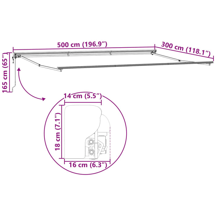 Cortina Retractabilă Multicolour 500 × 300 cm - WALTI WALTI