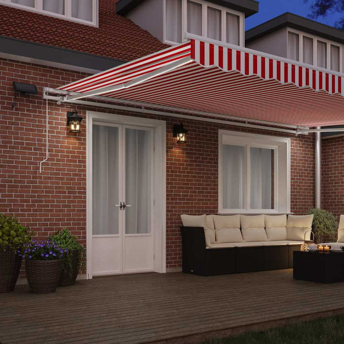 Cortina Retractabilă Manual Roșu și Alb 500 × 300 cm - WALTI WALTI