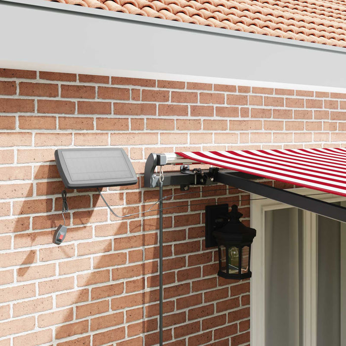 Cortina Retractabilă Manual Roșu și alb 500 ×300 cm țesătură - WALTI WALTI