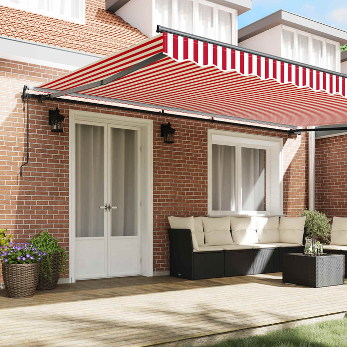 Cortina Retractabilă Roșu și Alb 500 × 300 cm - WALTI WALTI