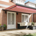Cortina Retractabilă Roșu și Alb 500 × 300 cm Stofă și Metal - WALTI WALTI
