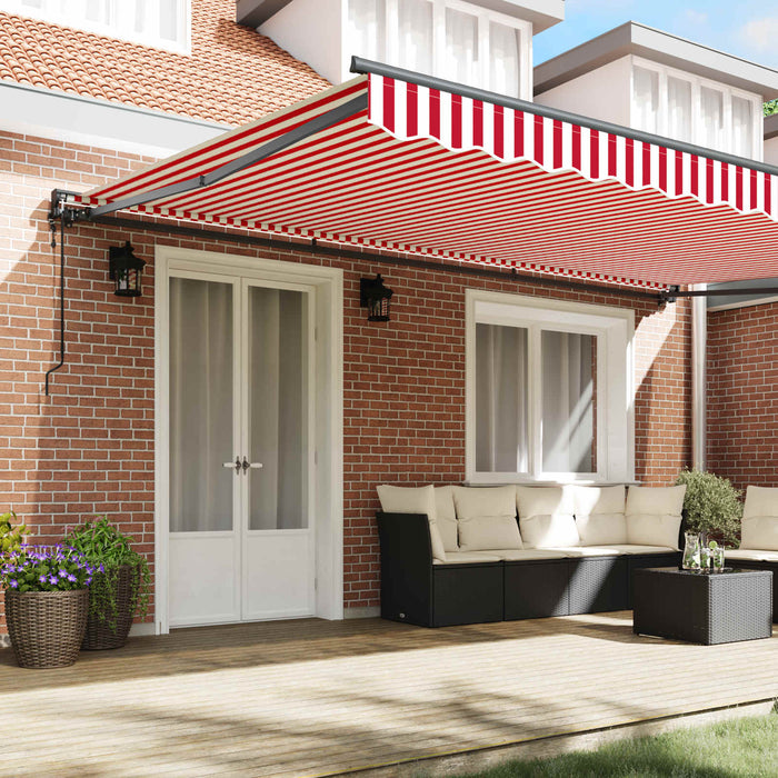 Cadru de copertină Roșu și Alb 500 × 300 cm - WALTI WALTI