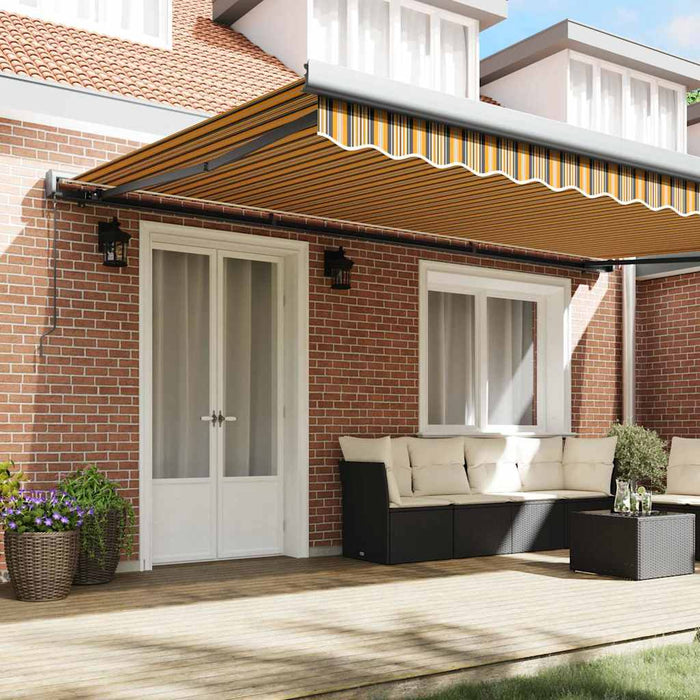Pergola retractabilă manuală de la , cu dungi multicolore, 500x300 cm - WALTI WALTI