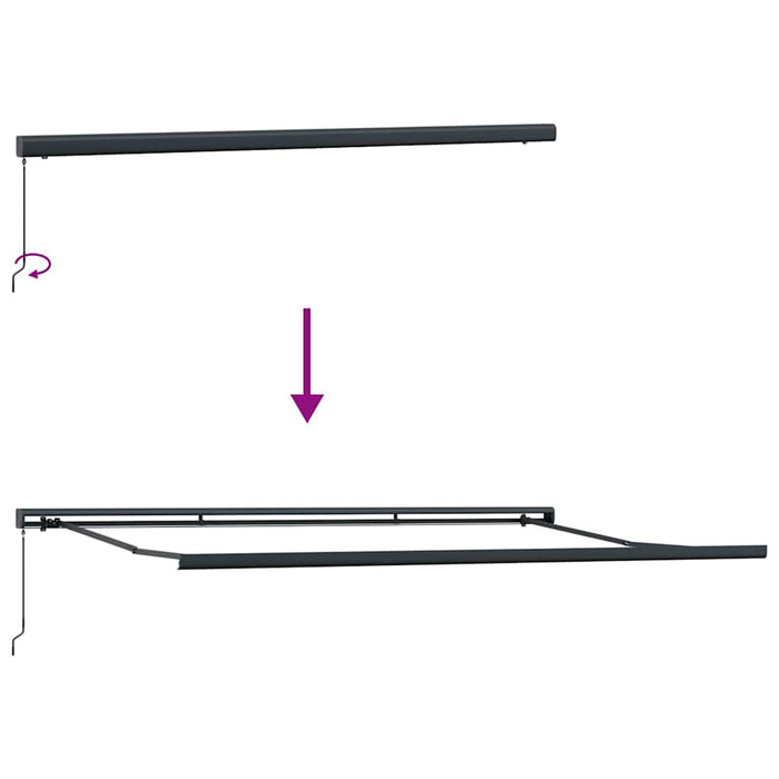 Pergola retractabilă manuală de la , cu dungi multicolore, 500x300 cm - WALTI WALTI