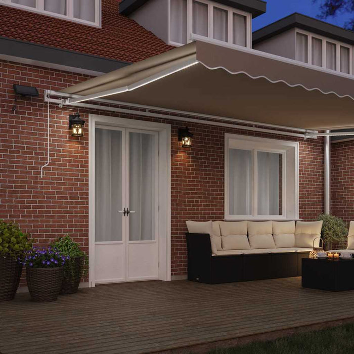 Cortina Retractabilă Bej 500 × 300 cm Material textil și oțel - WALTI WALTI