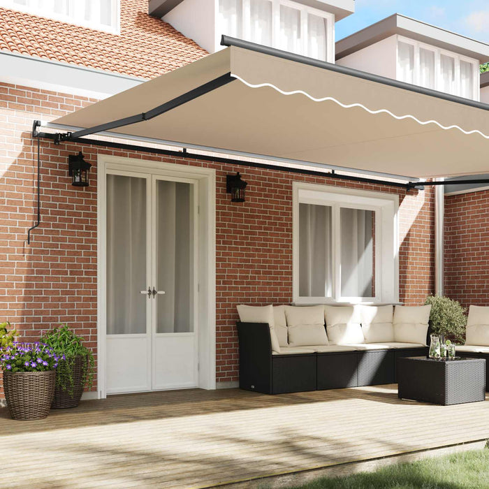Cortina Retractabilă Manual Bej 500 × 300 cm Poliester și oțel - WALTI WALTI