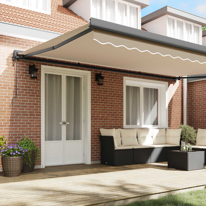 Copertină Bej 500 × 300 cm Poliester și Aluminiu - WALTI WALTI