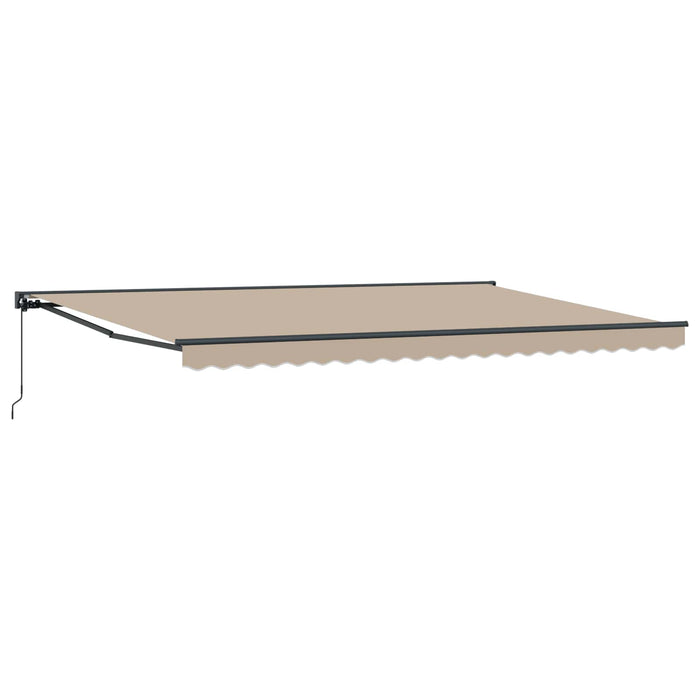 Cadru de copertină Bej 500 × 300 cm Poliester cu Acoperire PU - WALTI WALTI